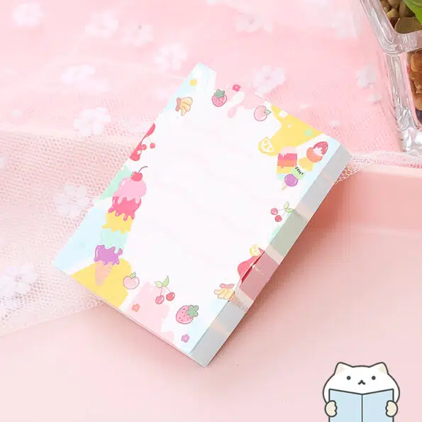 Mini Cute Notepad – 6 ice cream