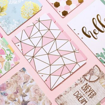 Graphic Gold Foil Planner Dividers