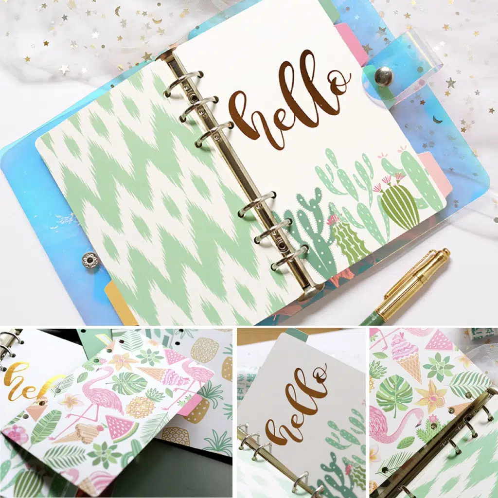 Graphic Gold Foil Planner Dividers 4