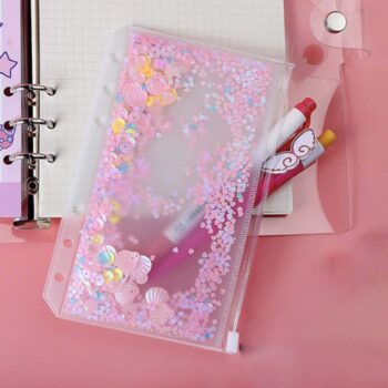 Pastel Seashell Planner Shaker Zip Pocket