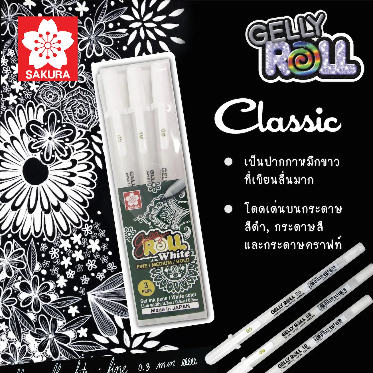 Gelly Roll White Pen – 4 Detail