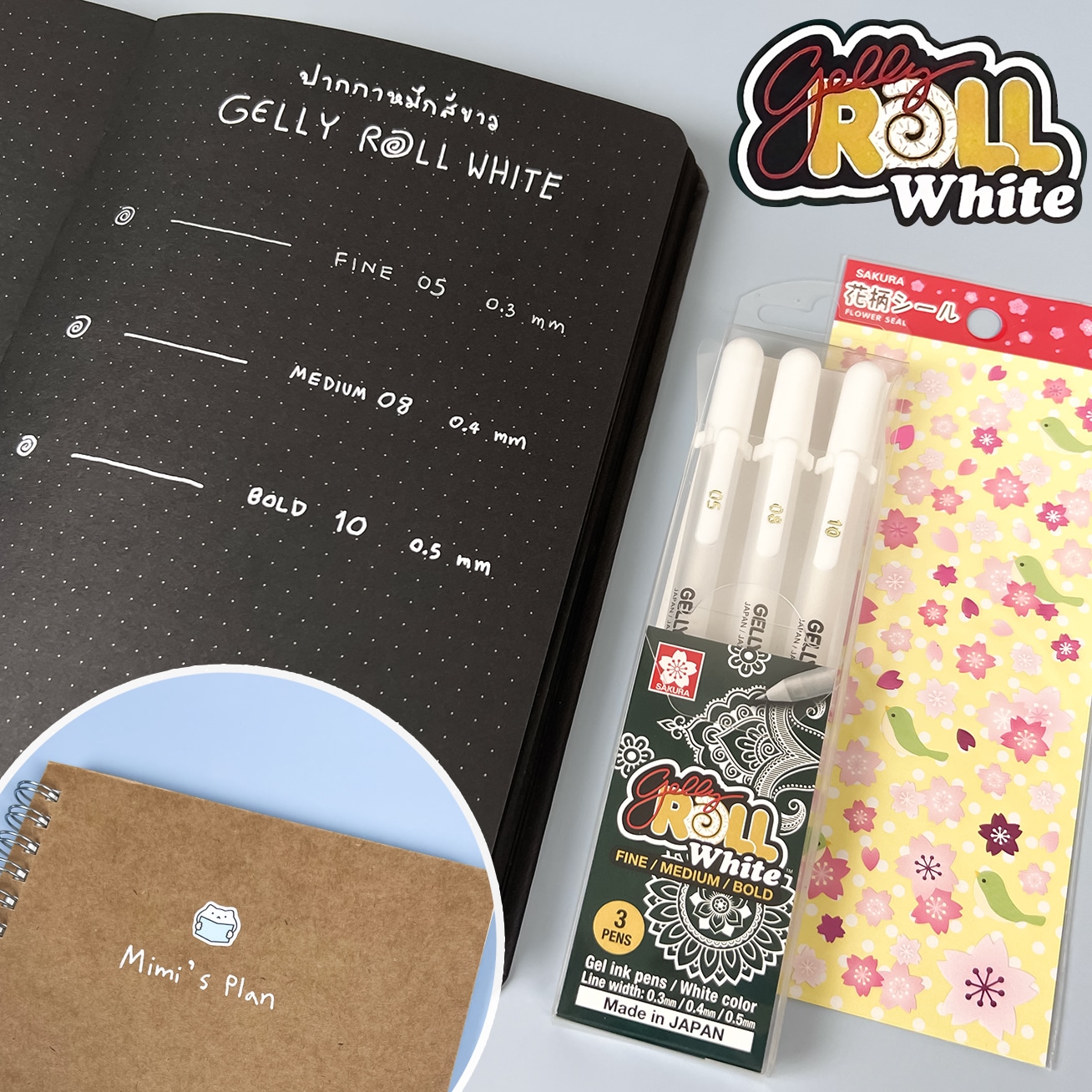 Sakura Gelly Roll White Pen