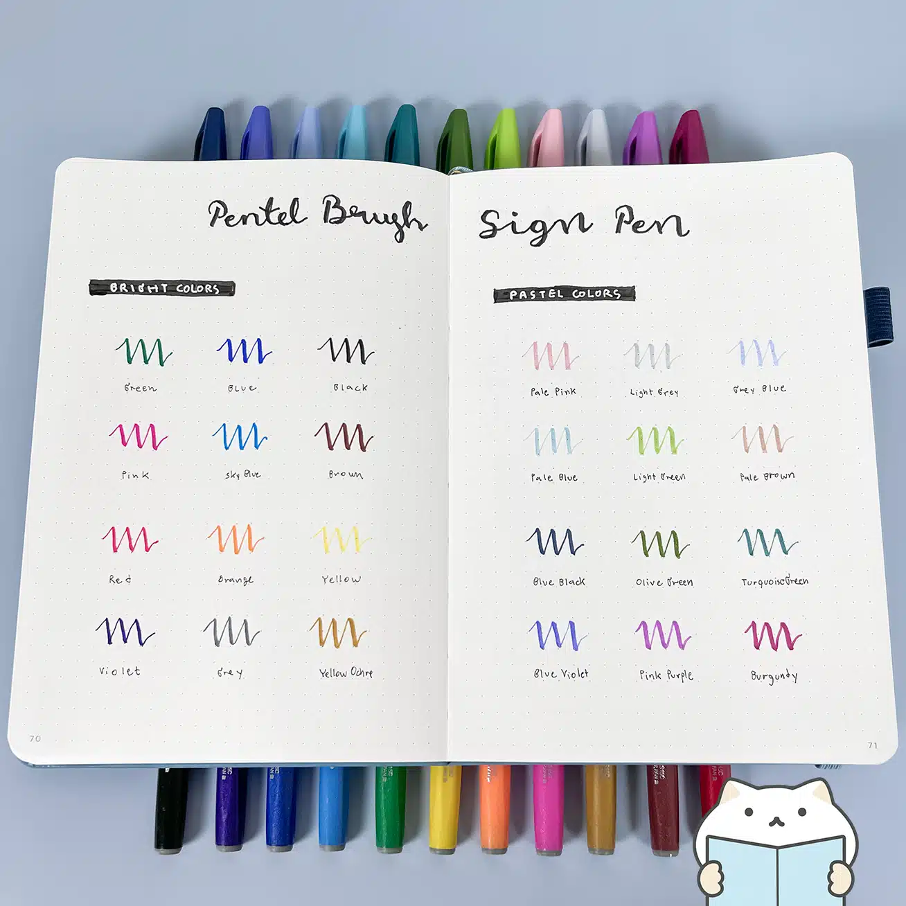 2 Pentel Brush Sign Pen – all color