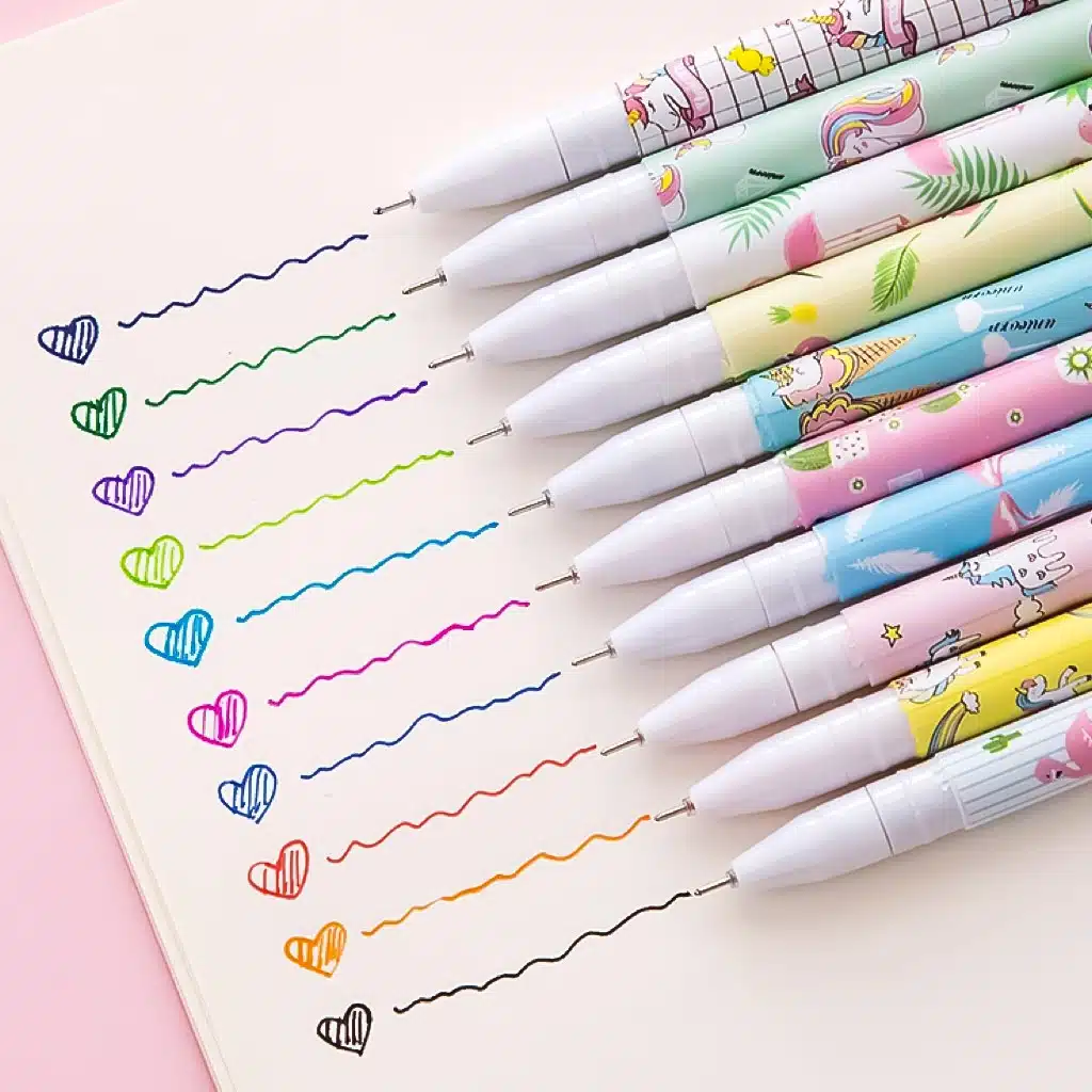10 colors gel pen