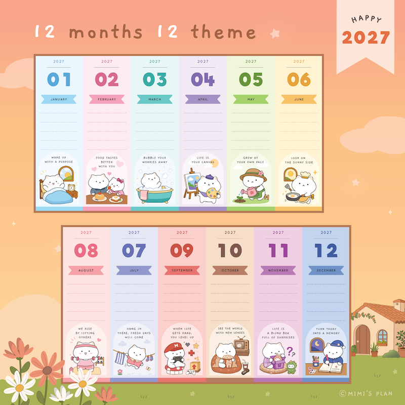 2027 Happy Calendar 8 Theme