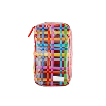 Small Drawer Pouch - Clear Plaid